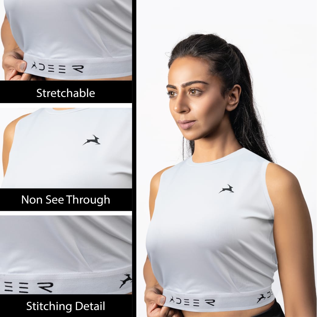 Crop Top & Gym Workout Shirts for Women's