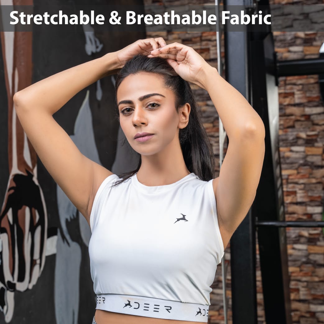 Crop Top & Gym Workout Shirts for Women's