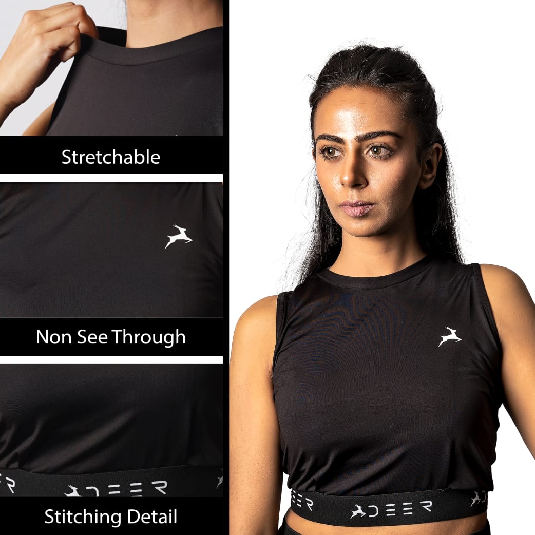 Crop Top & Gym Workout Shirts for Women's