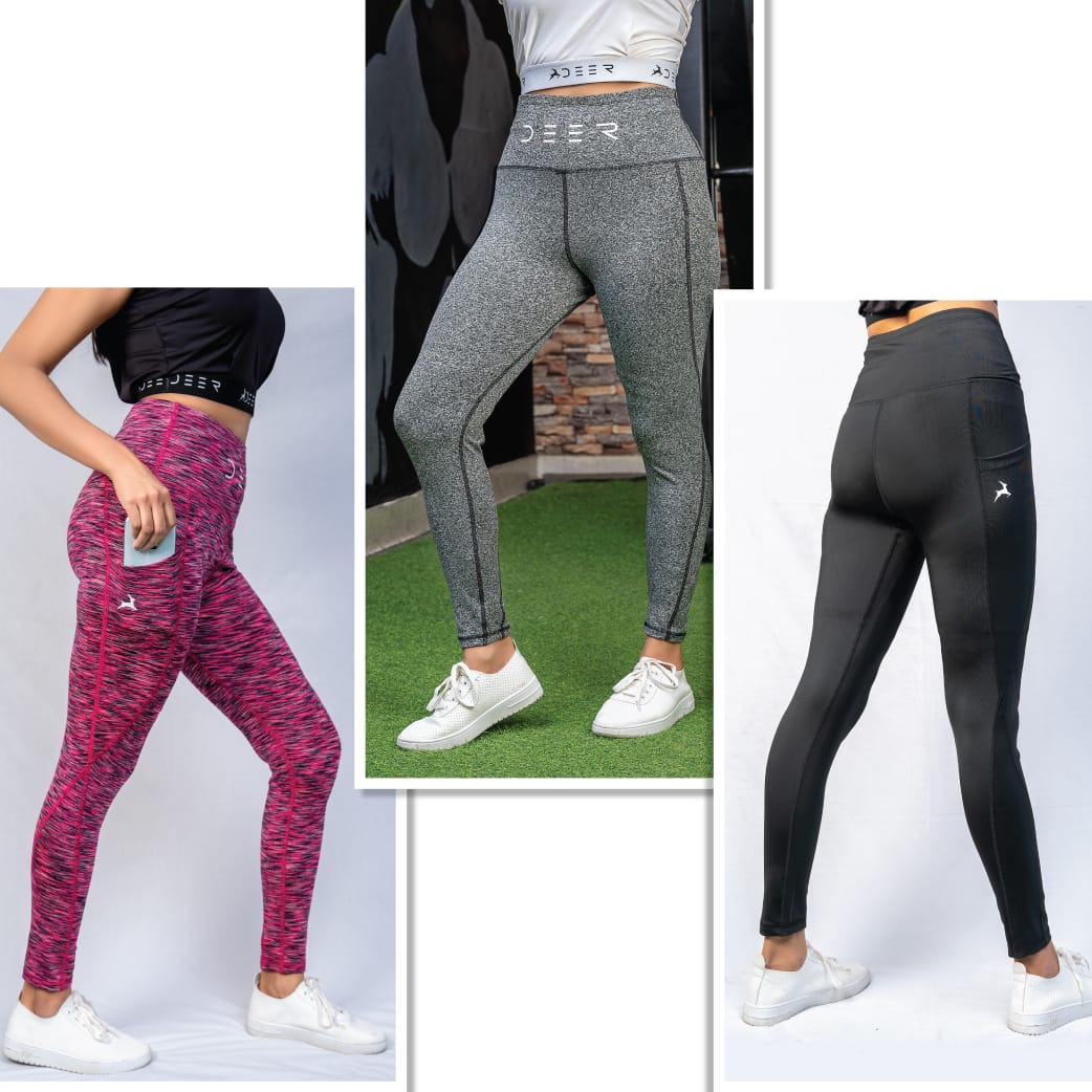 (Pack of 3) Fit Leggings for Women